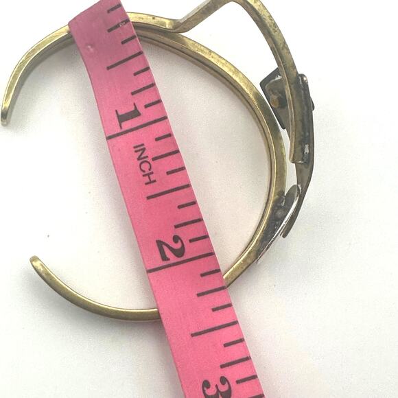 HALL MCFALL Steampunk Industrial Artsy Industrial Bracelet Cuff 90s Retro MCM - Picture 3 of 14